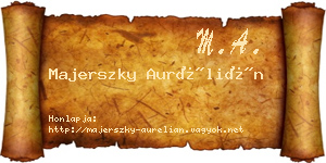 Majerszky Aurélián névjegykártya